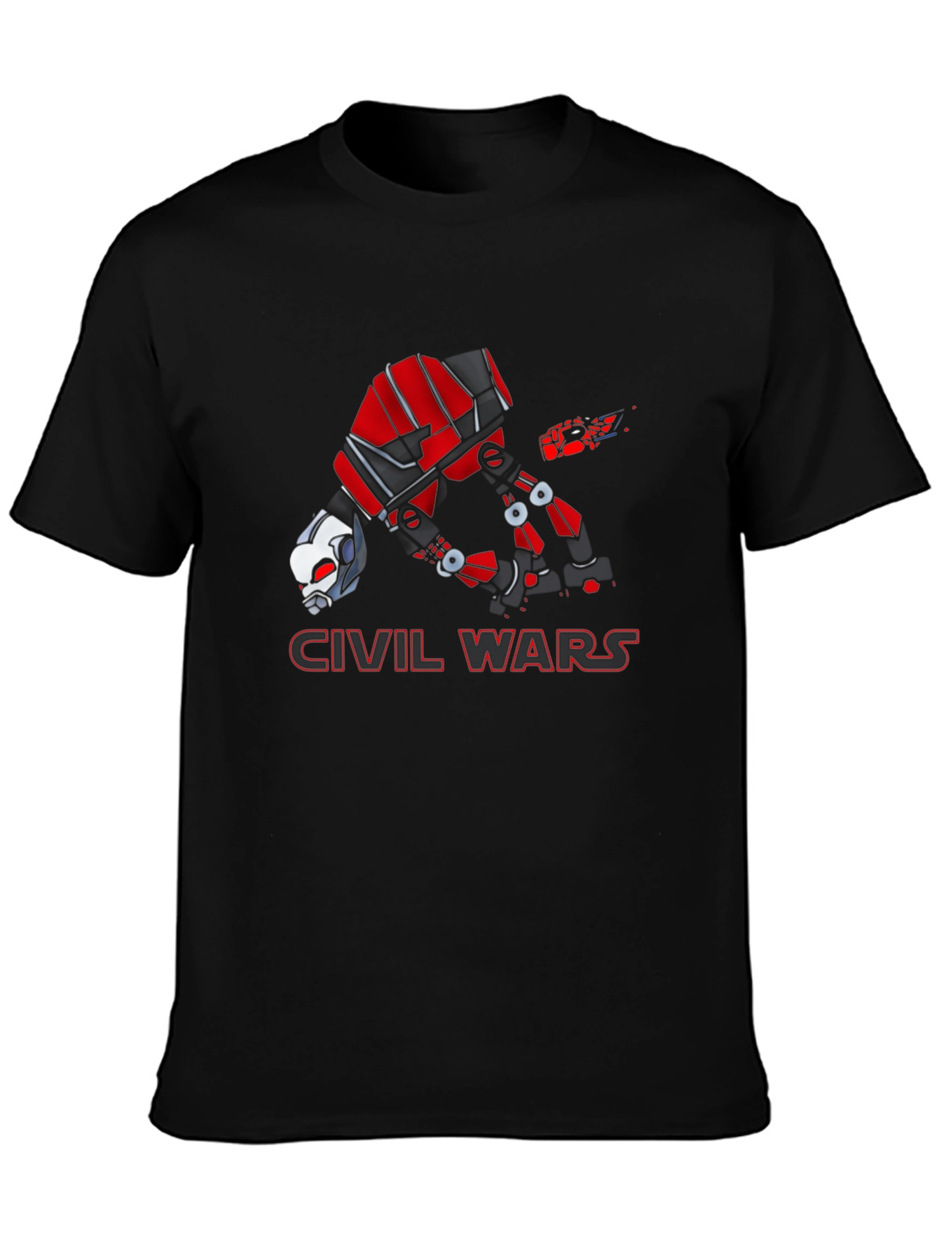 Civil War Ant-Man Graphic Print Black T-Shirt