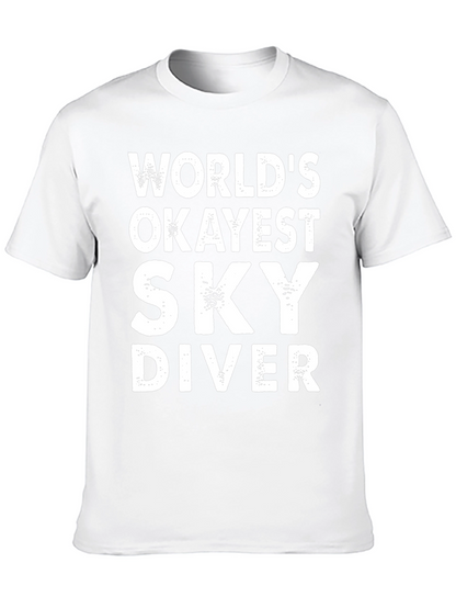Worlds Okayest Sky Diver - Funny Graphic T-Shirt