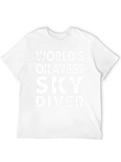 Worlds Okayest Sky Diver - Funny Graphic T-Shirt