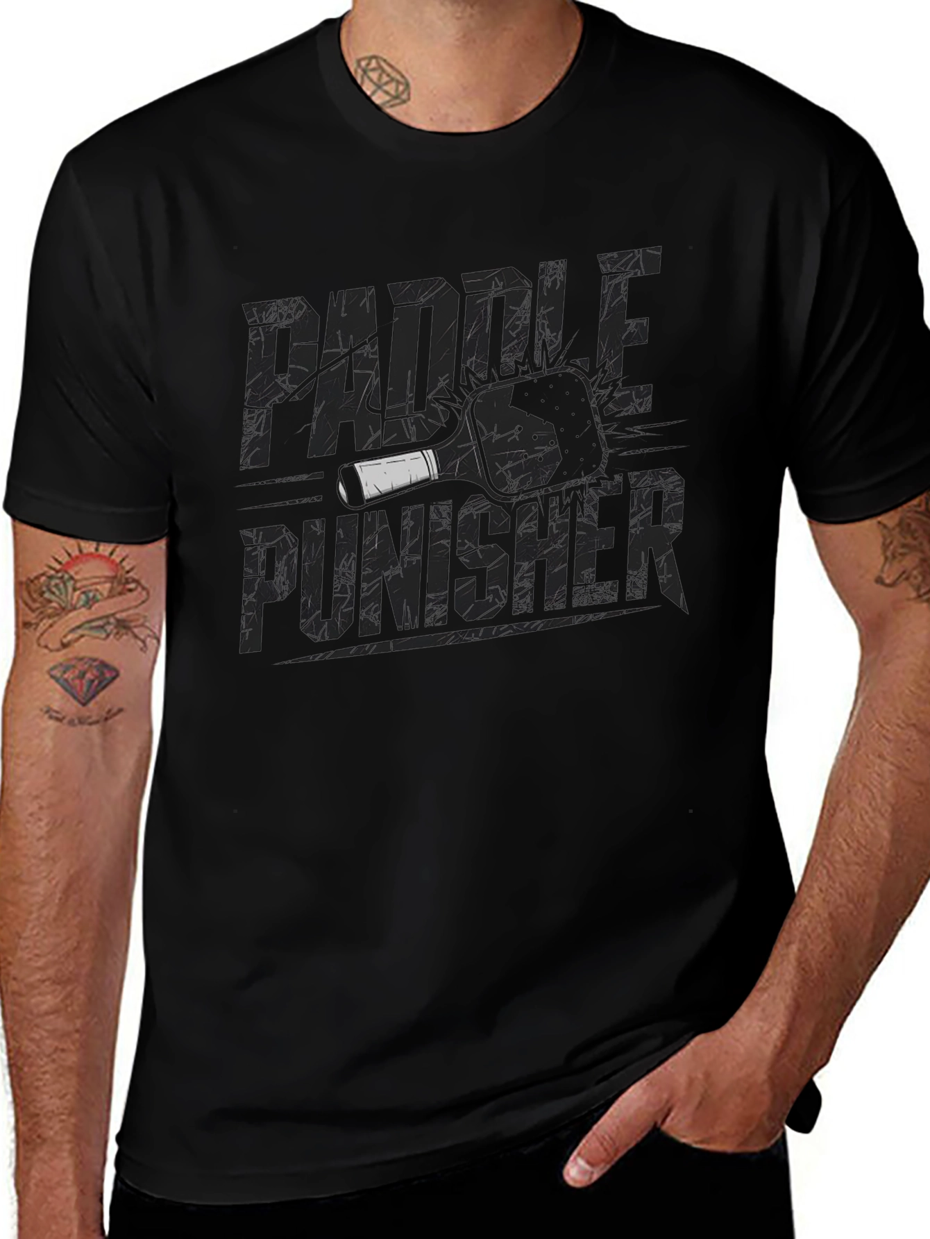 Paddle Punisher Graphic Tee - Black Cotton