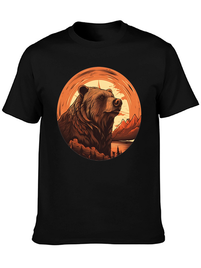 Grizzly Bear Graphic Tee - Nature Adventure Shirt