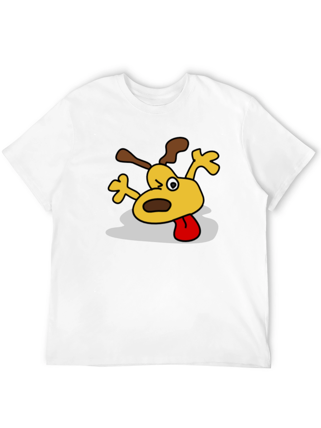 Cartoon Dog Graphic Black T-Shirt