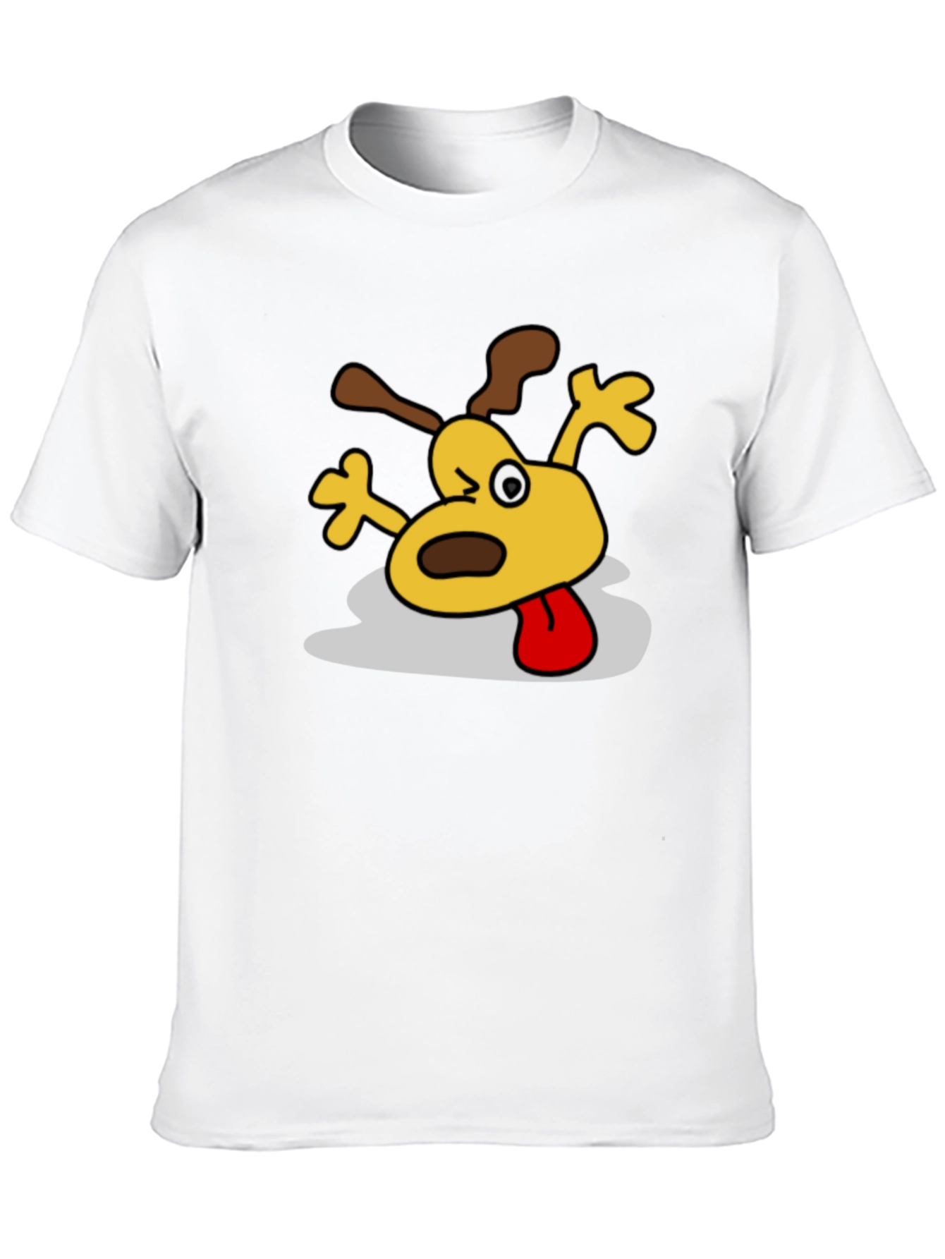 Cartoon Dog Graphic Black T-Shirt