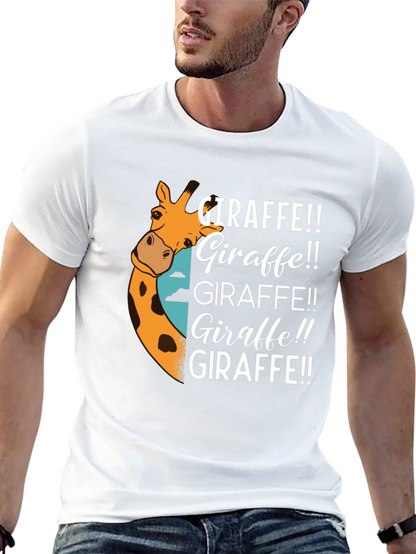 Giraffe Graphic Black T-Shirt