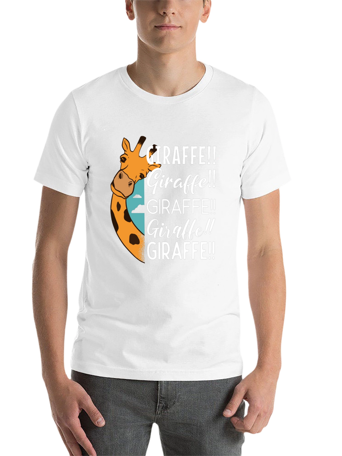 Giraffe Graphic Black T-Shirt