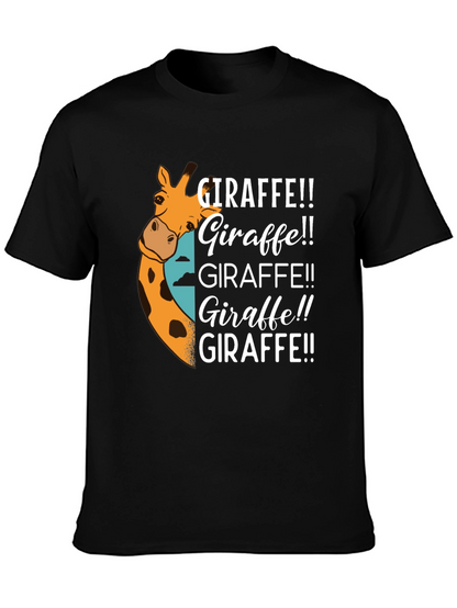 Giraffe Graphic Black T-Shirt