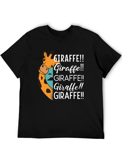 Giraffe Graphic Black T-Shirt
