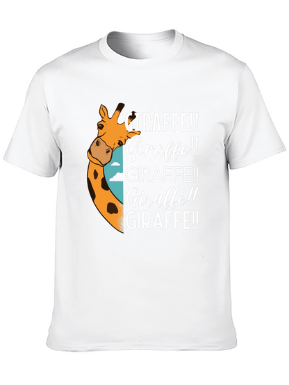 Giraffe Graphic Black T-Shirt