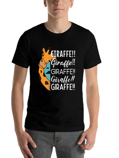 Giraffe Graphic Black T-Shirt