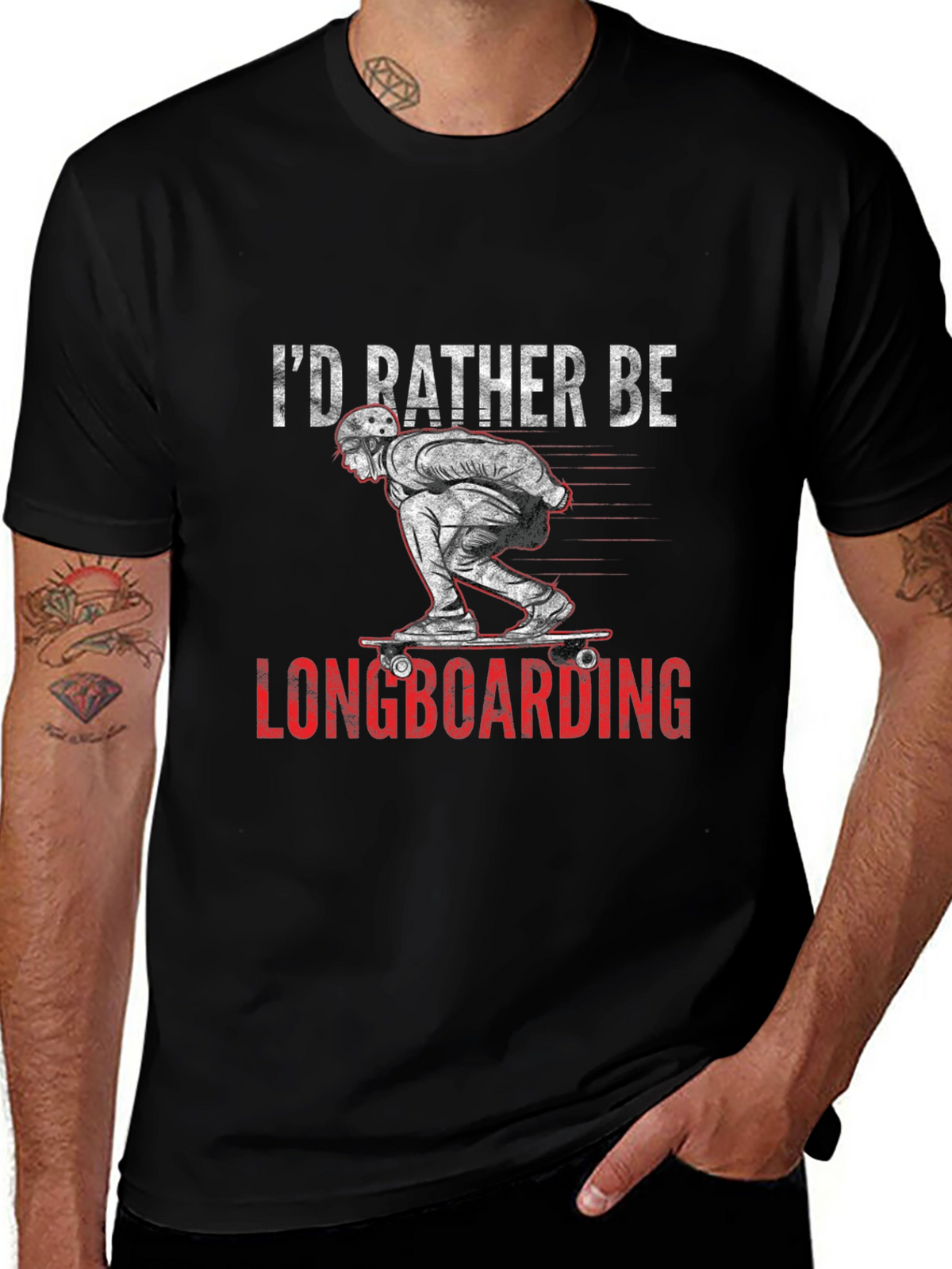 Longboarding T-Shirt - Id Rather Be