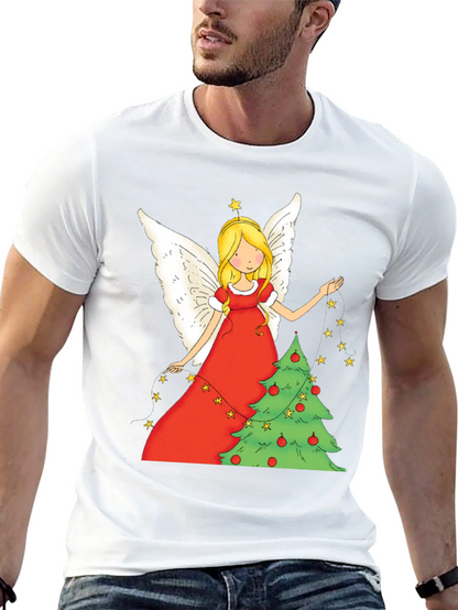 Festive Christmas Angel Graphic Tee