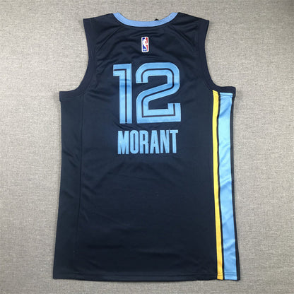Men's Memphis Grizzlies Ja Morant #12 Navy Fast Break Replica Jerseys