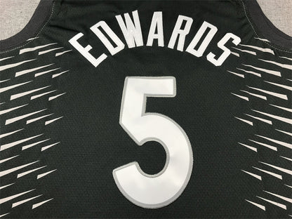 Men's Minnesota Timberwolves Anthony Edwards #5 Gray Swingman Player Jerseys