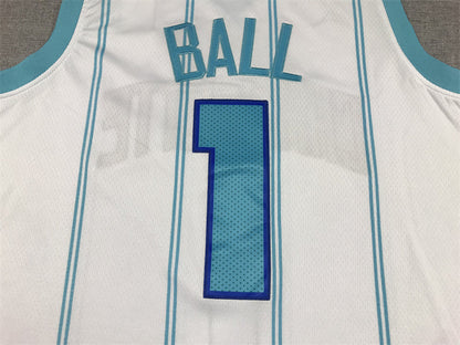 Men's Charlotte Hornets LaMelo Ball #1 White 2022/23 Swingman Jerseys - Association Edition