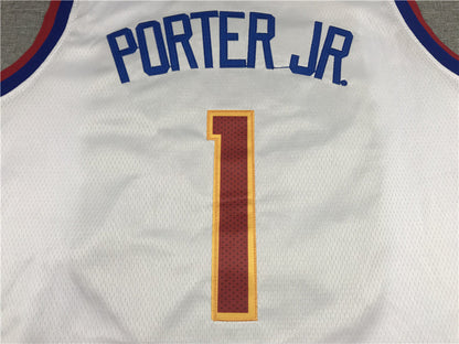 Men's Denver Nuggets Michael Porter Jr. #1 White 2023 Swingman Player Jerseys
