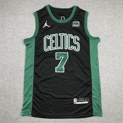 Men's Boston Celtics Jaylen Brown #7 Black 2022/23 Swingman Jerseys - Statement Edition