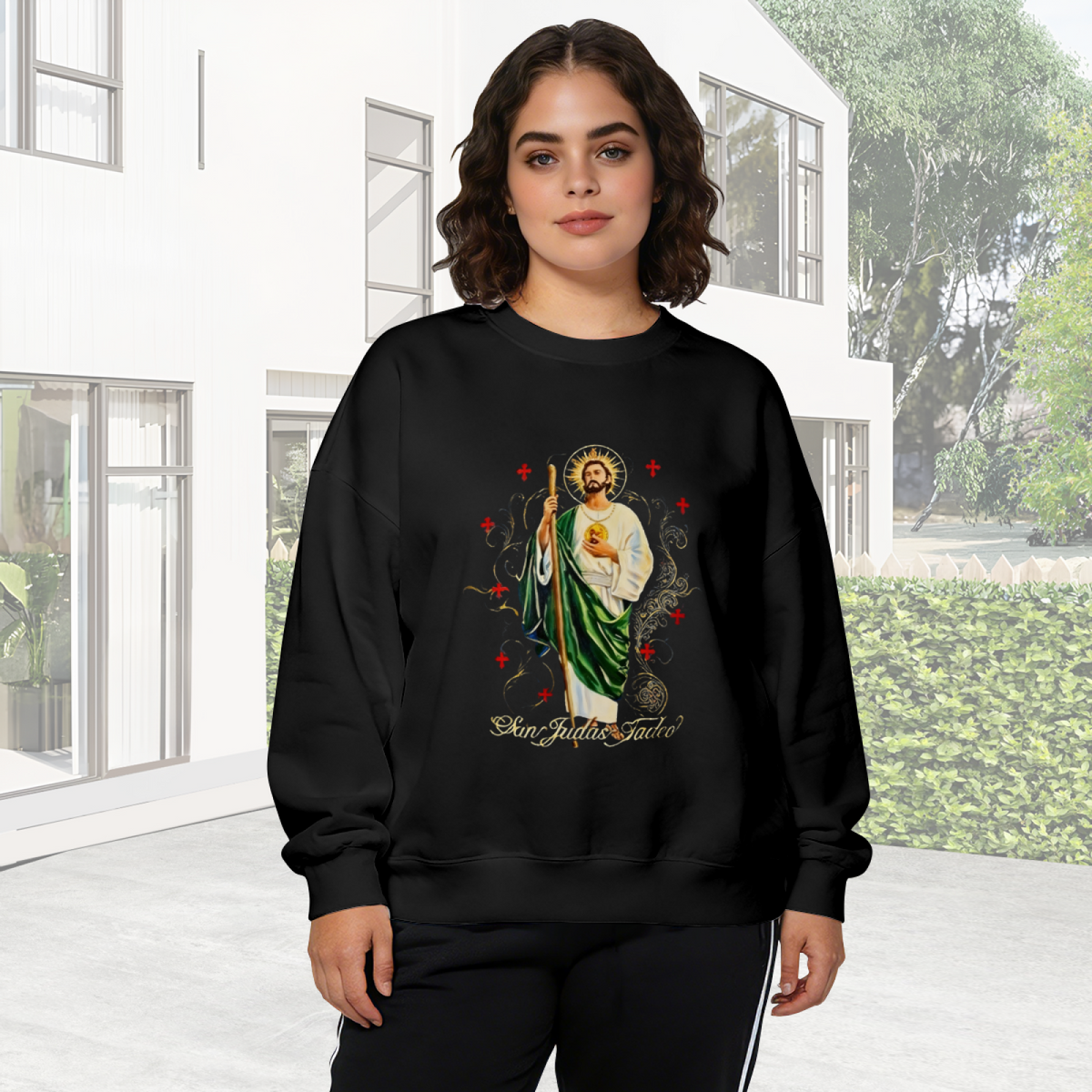 Saint Jude Devotional Religious Art Crewneck Sweatshirt