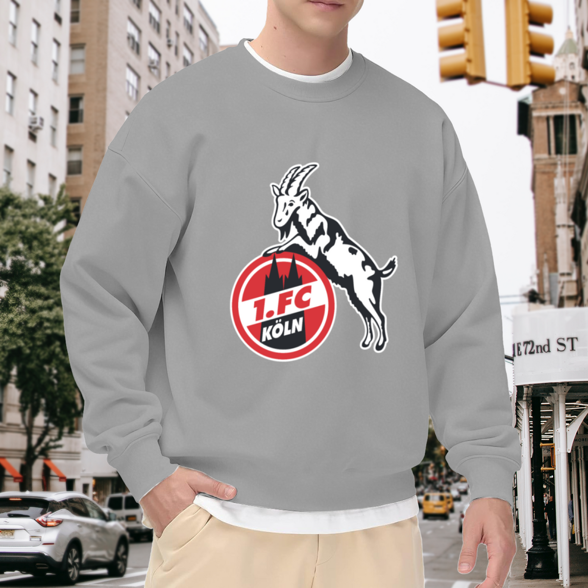 FC K?ln Hennes Billy Goat Bundesliga Fan Crewneck Sweatshirt
