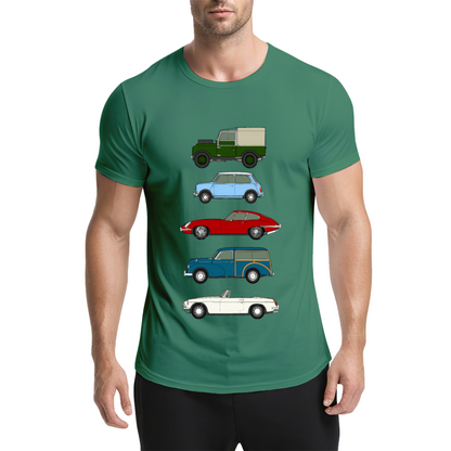 Classic British Retro Car Collection Car Lover Tee