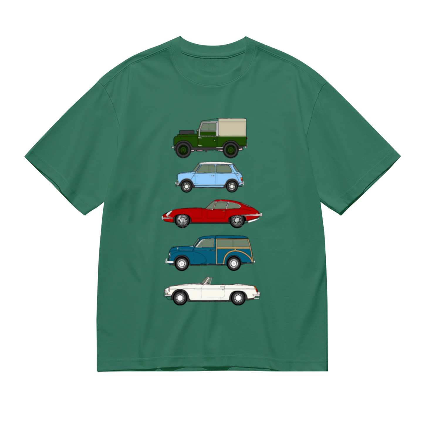 Classic British Retro Car Collection Car Lover Tee