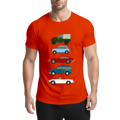 Classic British Retro Car Collection Car Lover Tee