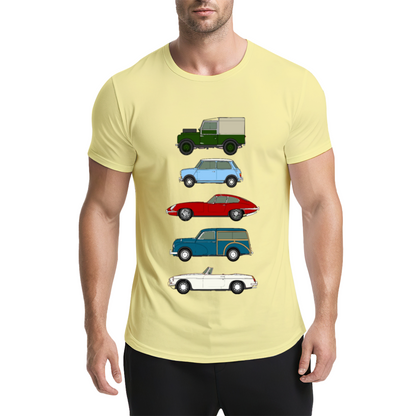 Classic British Retro Car Collection Car Lover Tee