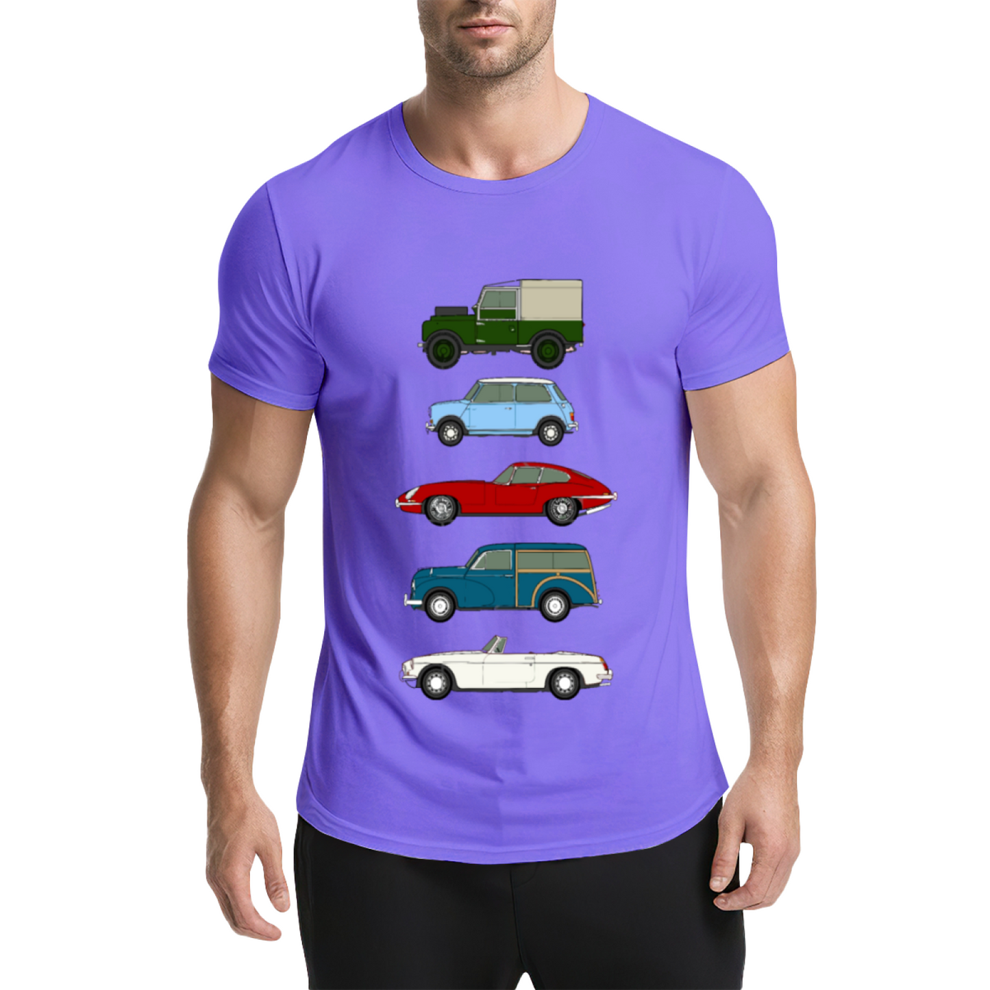 Classic British Retro Car Collection Car Lover Tee