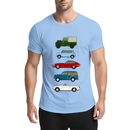 Classic British Retro Car Collection Car Lover Tee