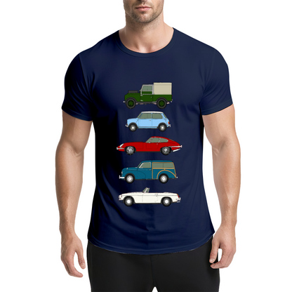 Classic British Retro Car Collection Car Lover Tee