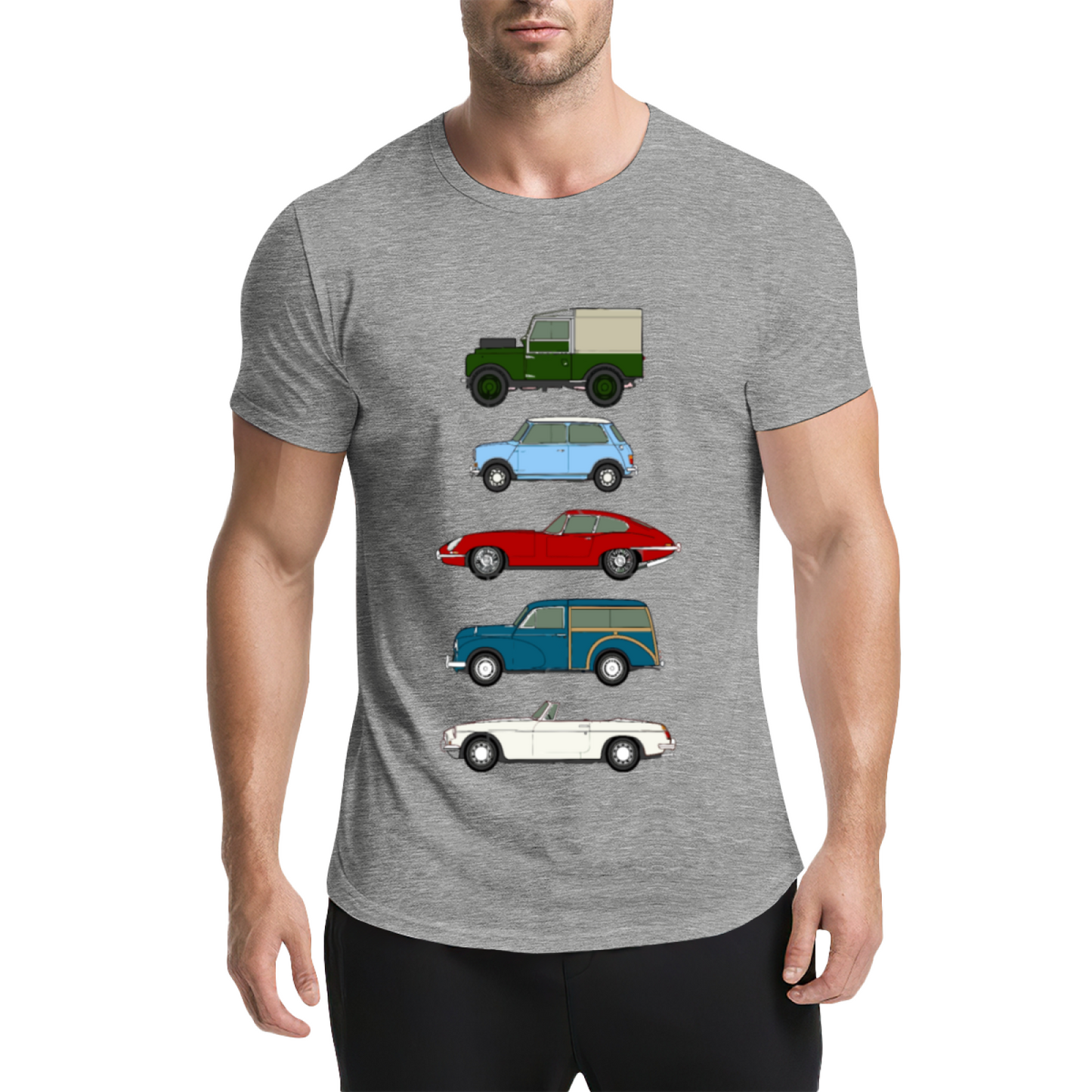 Classic British Retro Car Collection Car Lover Tee