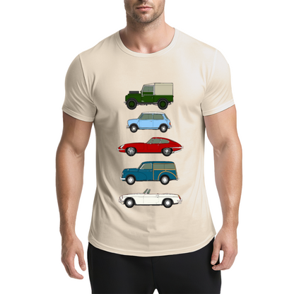 Classic British Retro Car Collection Car Lover Tee