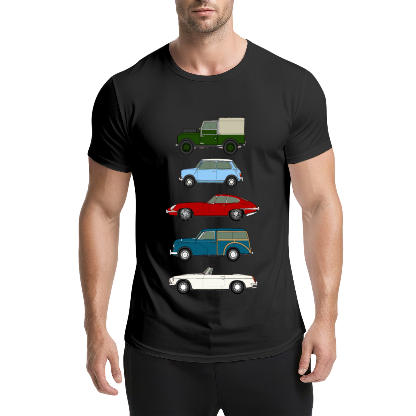 Classic British Retro Car Collection Car Lover Tee