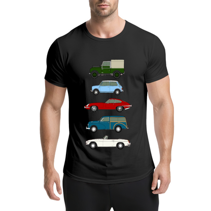 Classic British Retro Car Collection Car Lover Tee