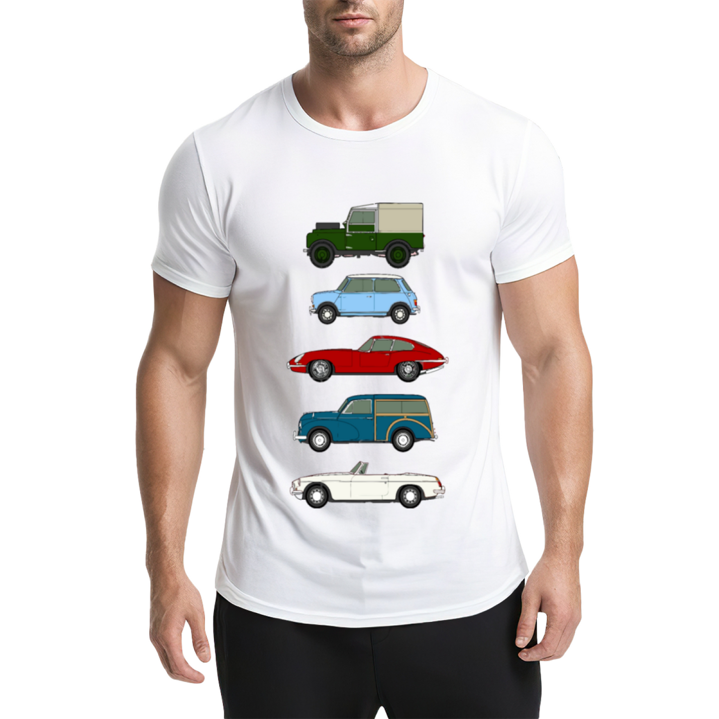 Classic British Retro Car Collection Car Lover Tee