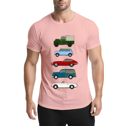 Classic British Retro Car Collection Car Lover Tee
