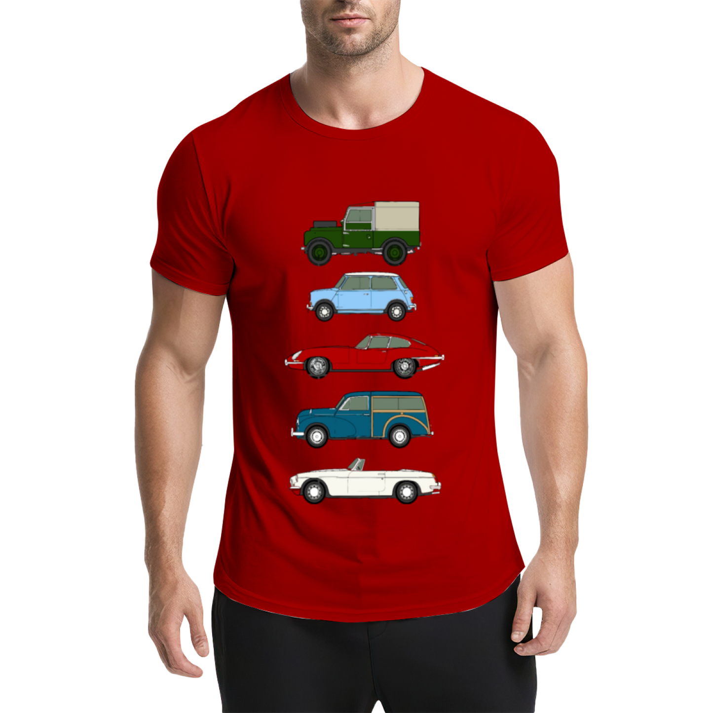 Classic British Retro Car Collection Car Lover Tee