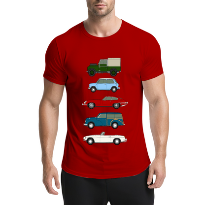 Classic British Retro Car Collection Car Lover Tee