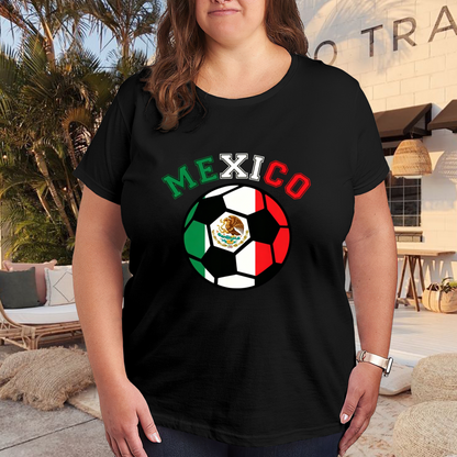 Mexico Flag Soccer National Pride Football Tee