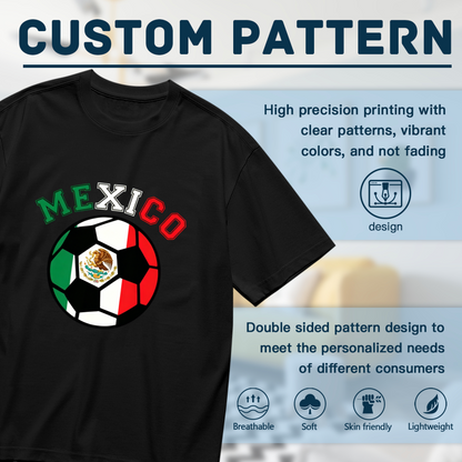 Mexico Flag Soccer National Pride Football Tee