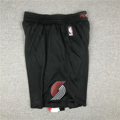 Men's Portland Trail Blazers Black Pocket Shorts1