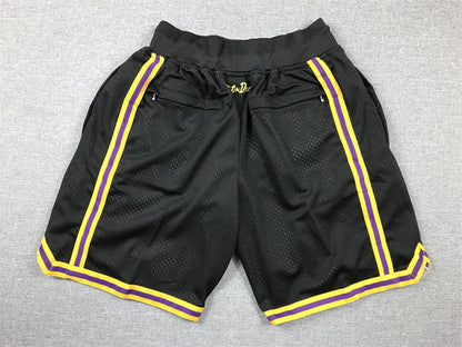 Men's Los Angeles Lakers #8-24 Black Pocket Shorts1