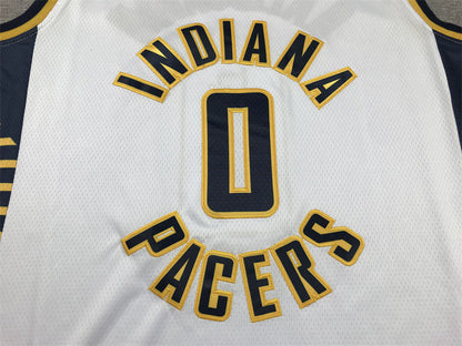 Men's Indiana Pacers Tyrese Haliburton #0 White Swingman Jerseys - Association Edition