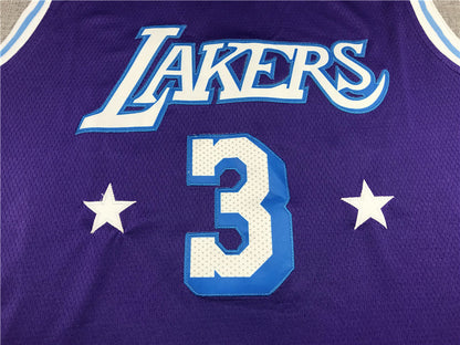 Men's Los Angeles Lakers Anthony Davis #3 Purple Swingman Jerseys - City Edition