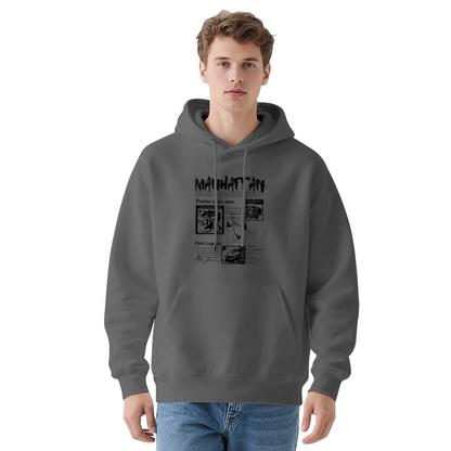 Retro Newspaper Manhattan Art Print Casual Hoodie