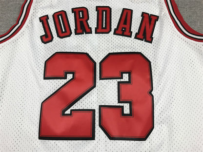 Men's Chicago Bulls Michael Jordan White 1997-98 Hardwood Classics Player Jerseys