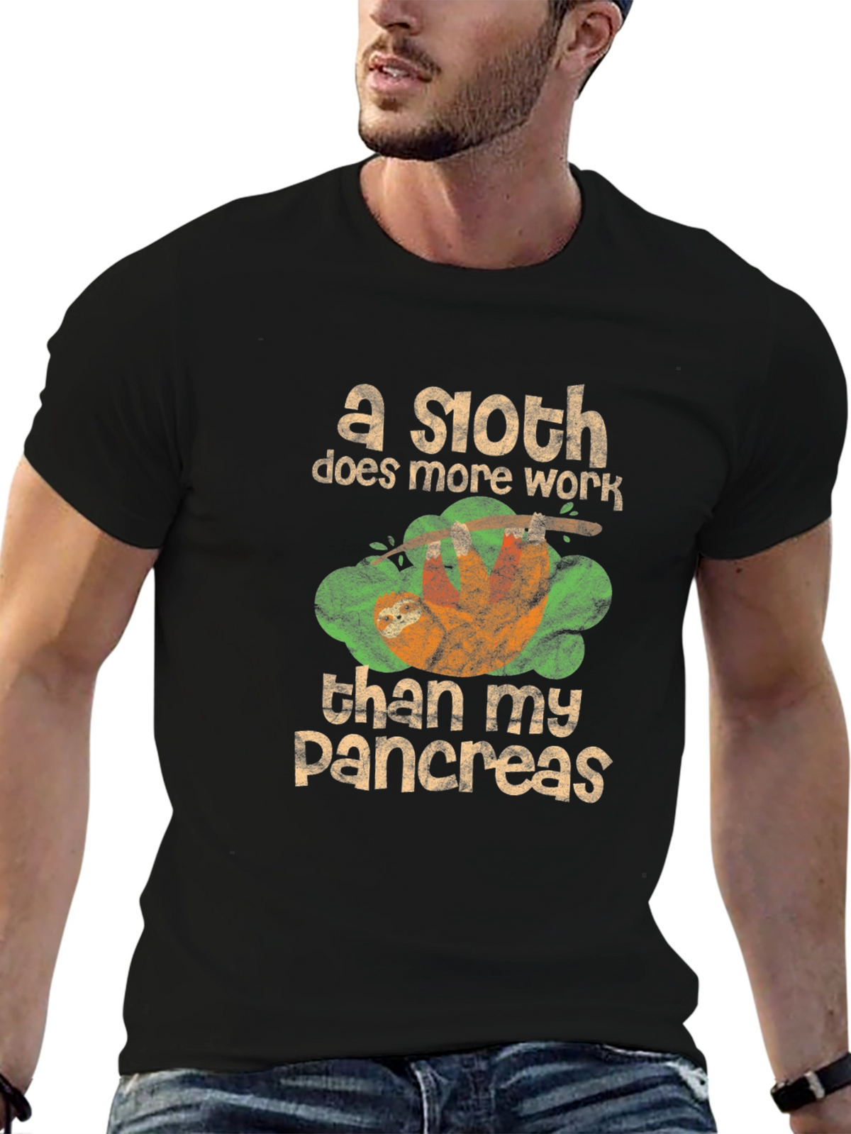 Sloth Pancreas Funny T-Shirt
