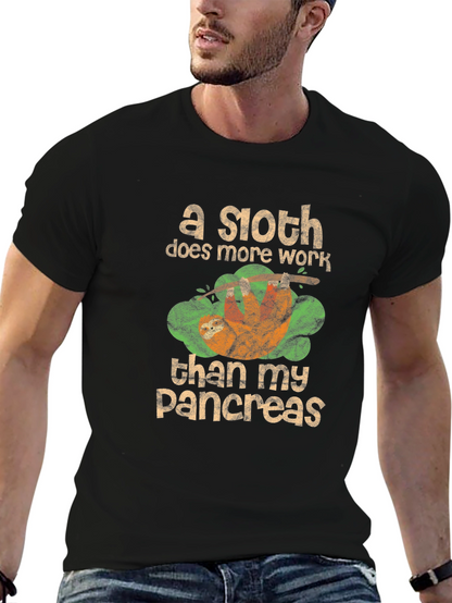Sloth Pancreas Funny T-Shirt