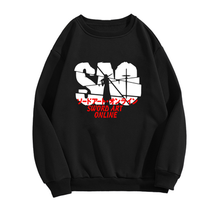 SAO Sword Art Online Kirito Anime Crewneck Sweatshirt