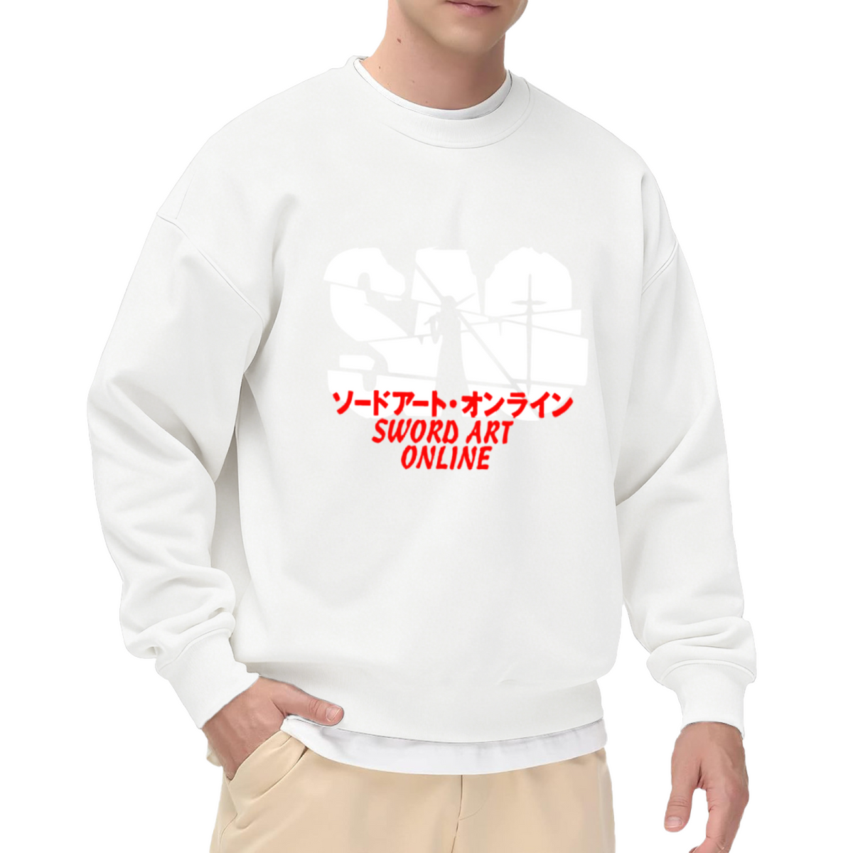 SAO Sword Art Online Kirito Anime Crewneck Sweatshirt