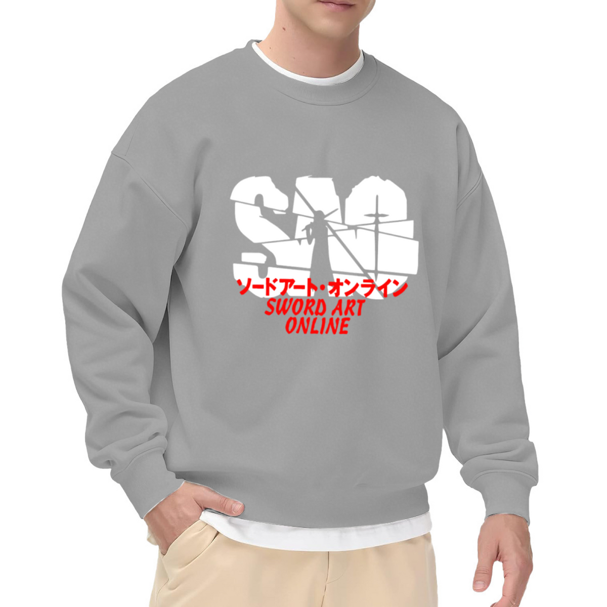 SAO Sword Art Online Kirito Anime Crewneck Sweatshirt